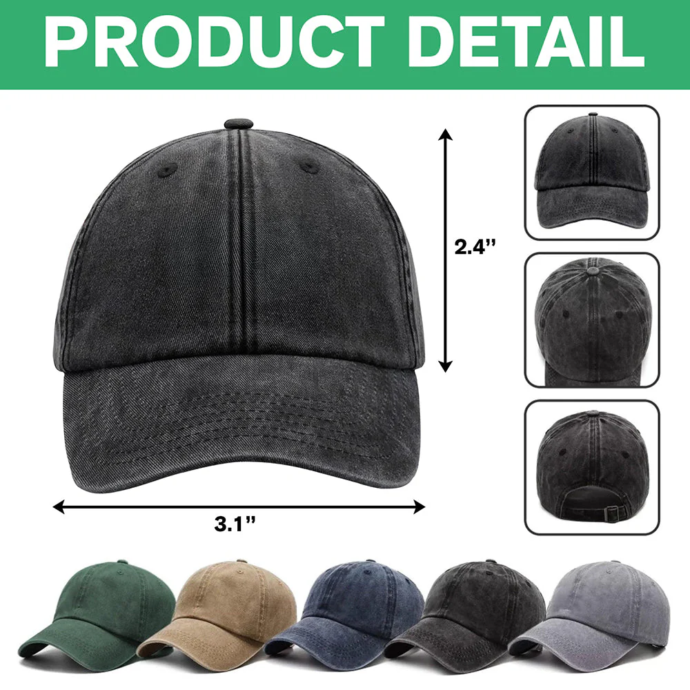 Prove Him Right Support Charlie Kirk Washed Denim Baseball Cap HA75 64440 - Image 7