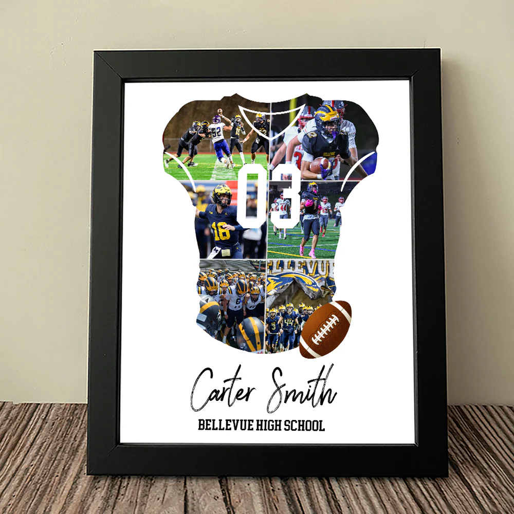 Senior 2026 Football Photo Collage Personalized Picture Frame HO82 900718 - Image 4