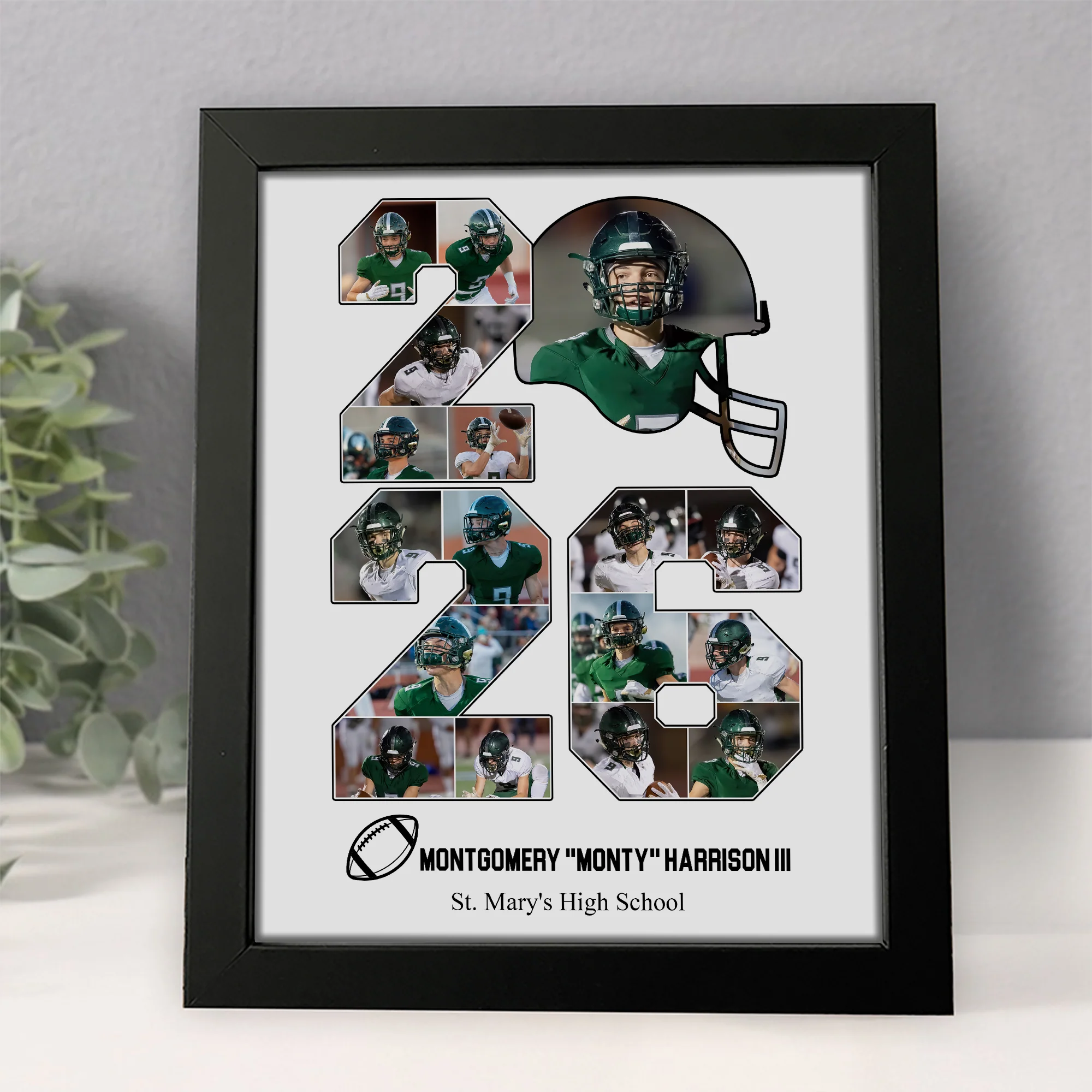Senior 2026 Football Photo Collage – Personalized Picture Frame Player Gift & Football Keepsake HO82 900308 - Image 6