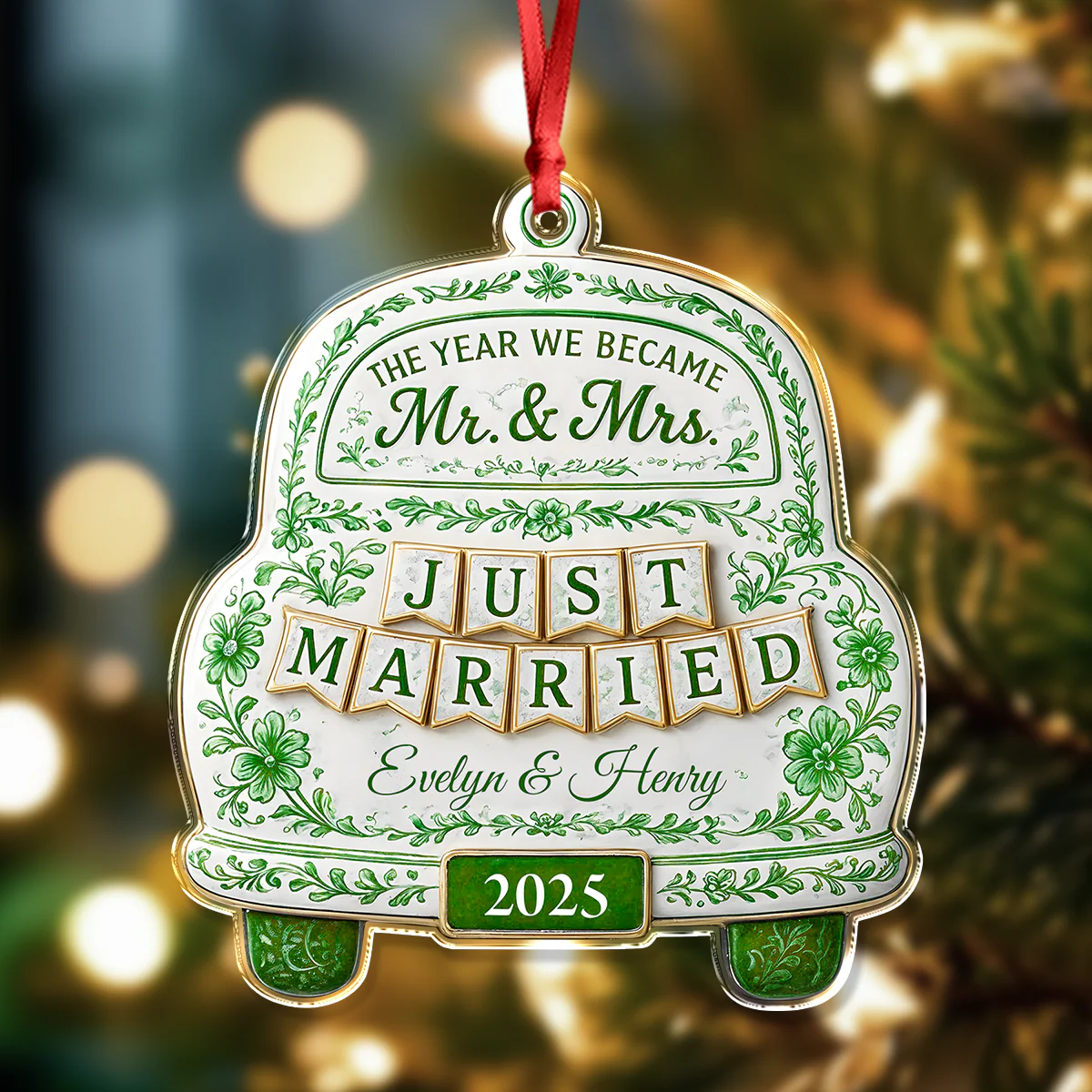 The Year We Became Mr Mrs - Personalized Acrylic Ornament CH07 899094 - Image 3