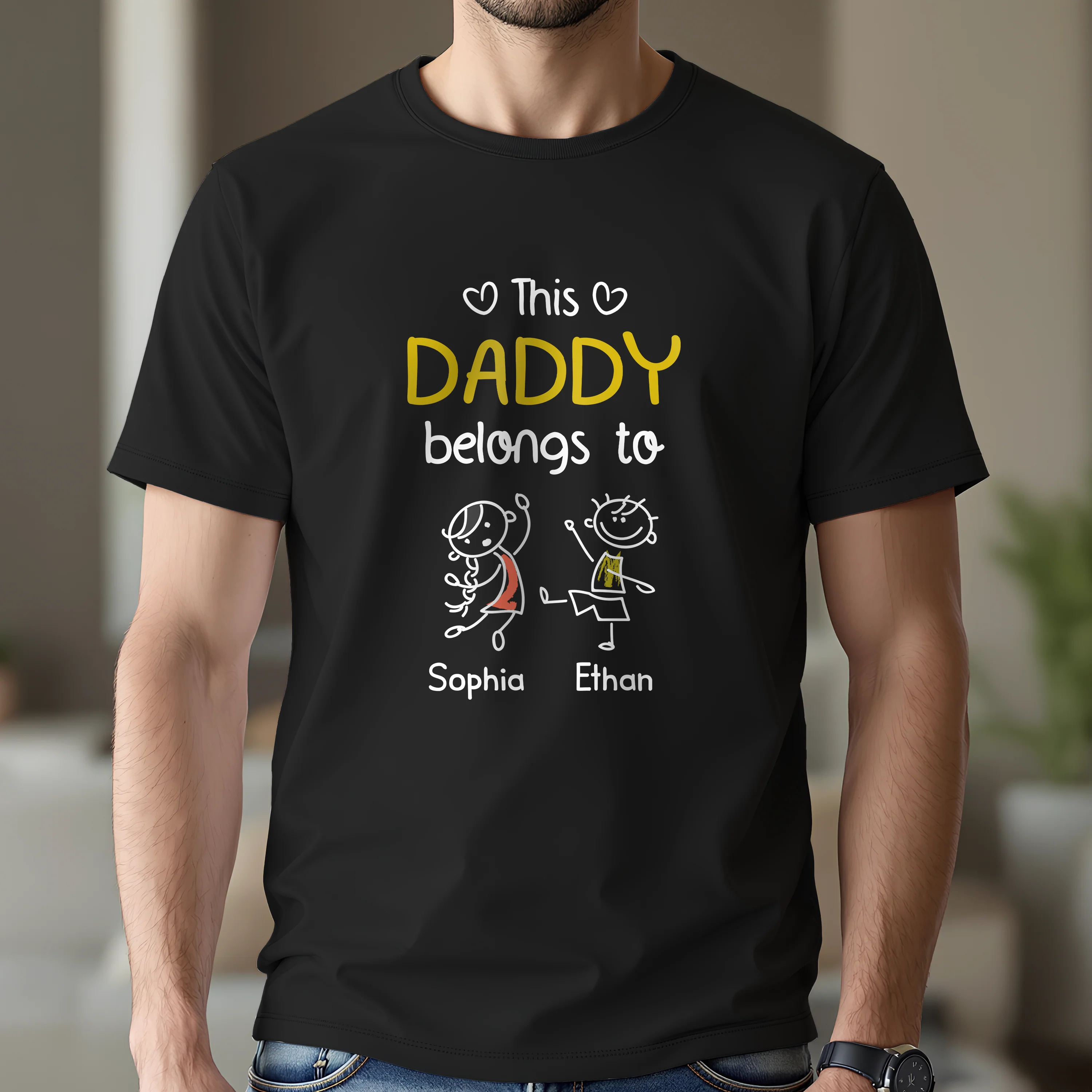 This Grandpa Belongs To Us Personalized Dark Shirt HA75 897208 - Image 3