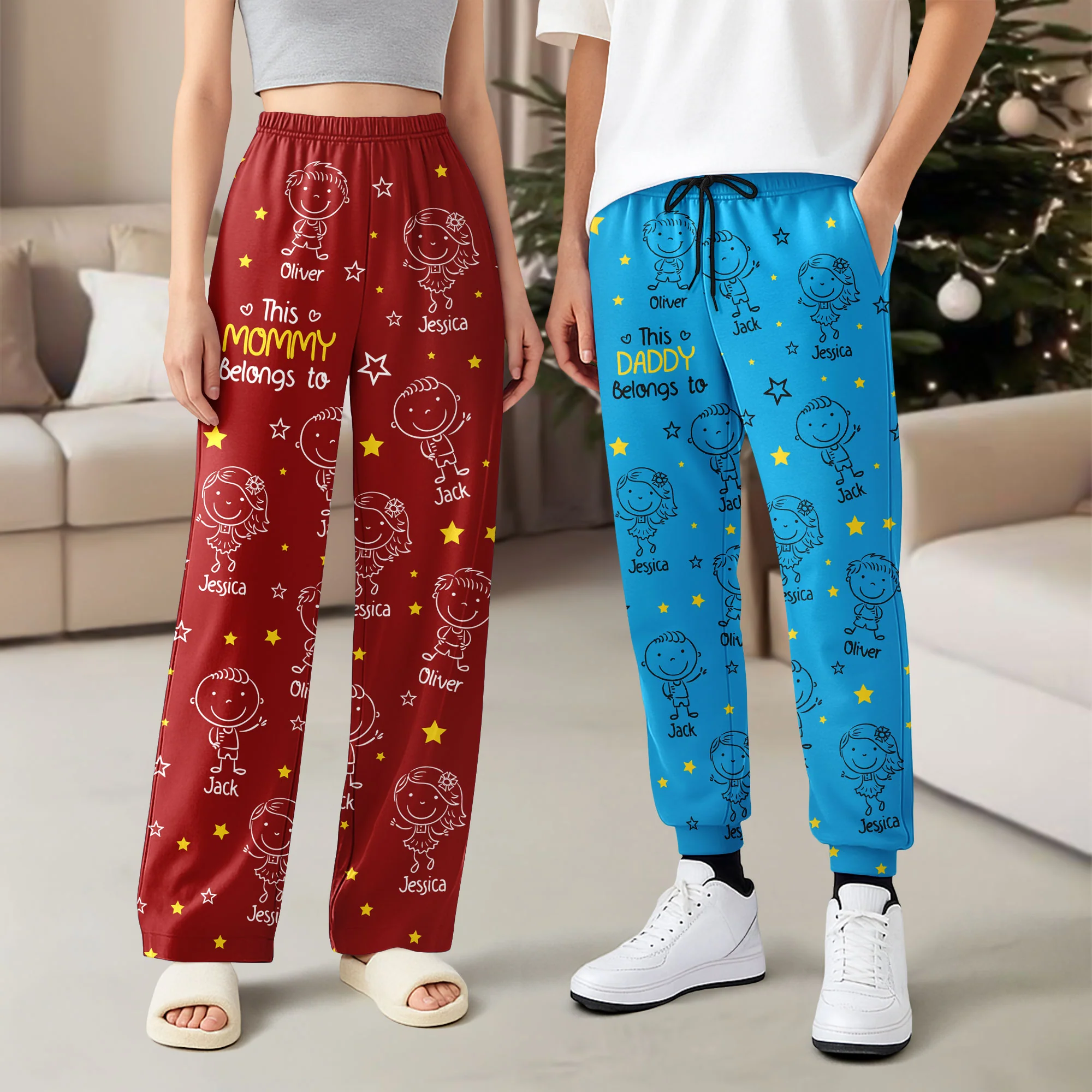 This Grandpa Dad Belongs To Kids - Personalized Sweatpants HO82 900312 - Image 2