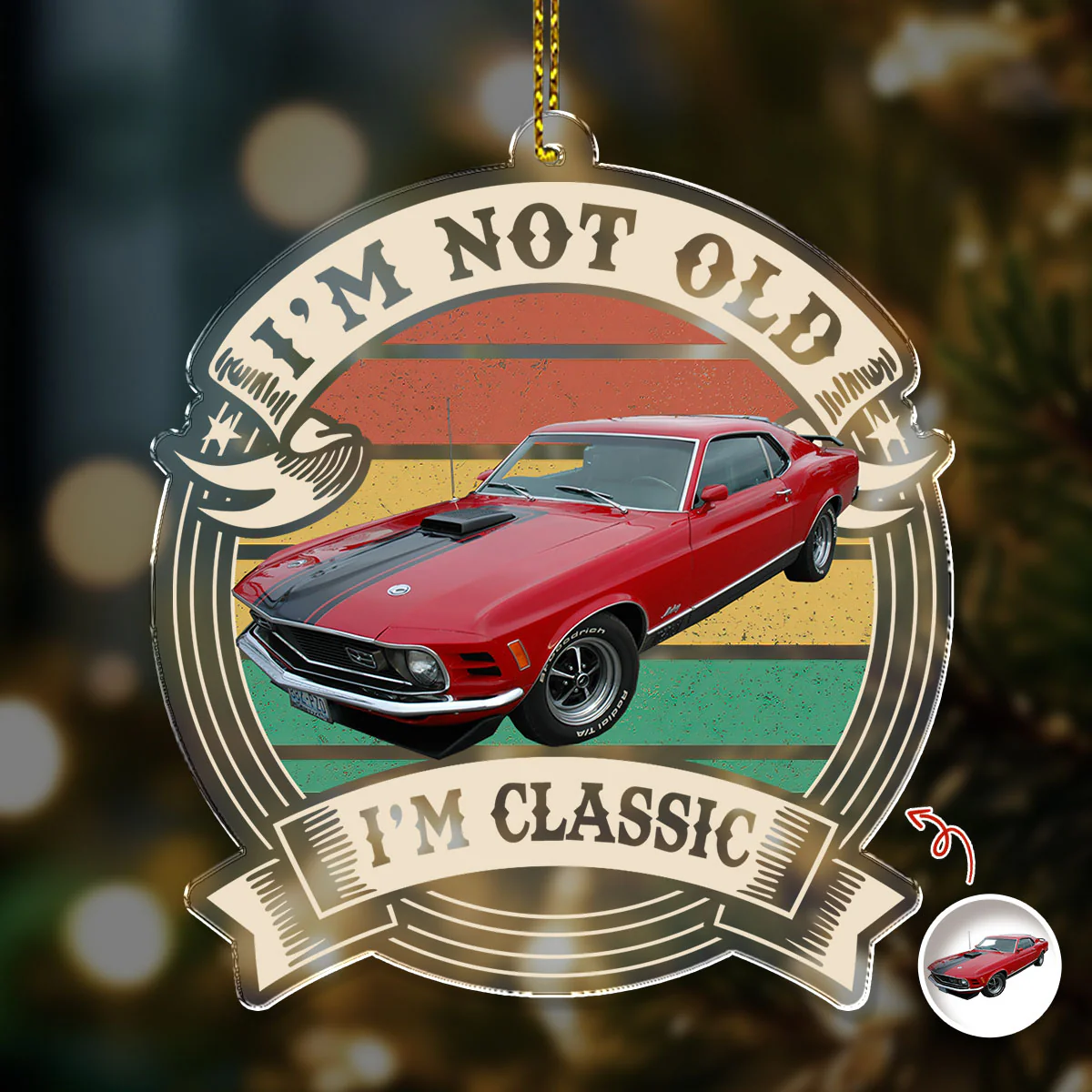 This Is How I Roll - Custom Car Photo Route 66 Vintage Acrylic Ornament HA75 897462 - Image 5