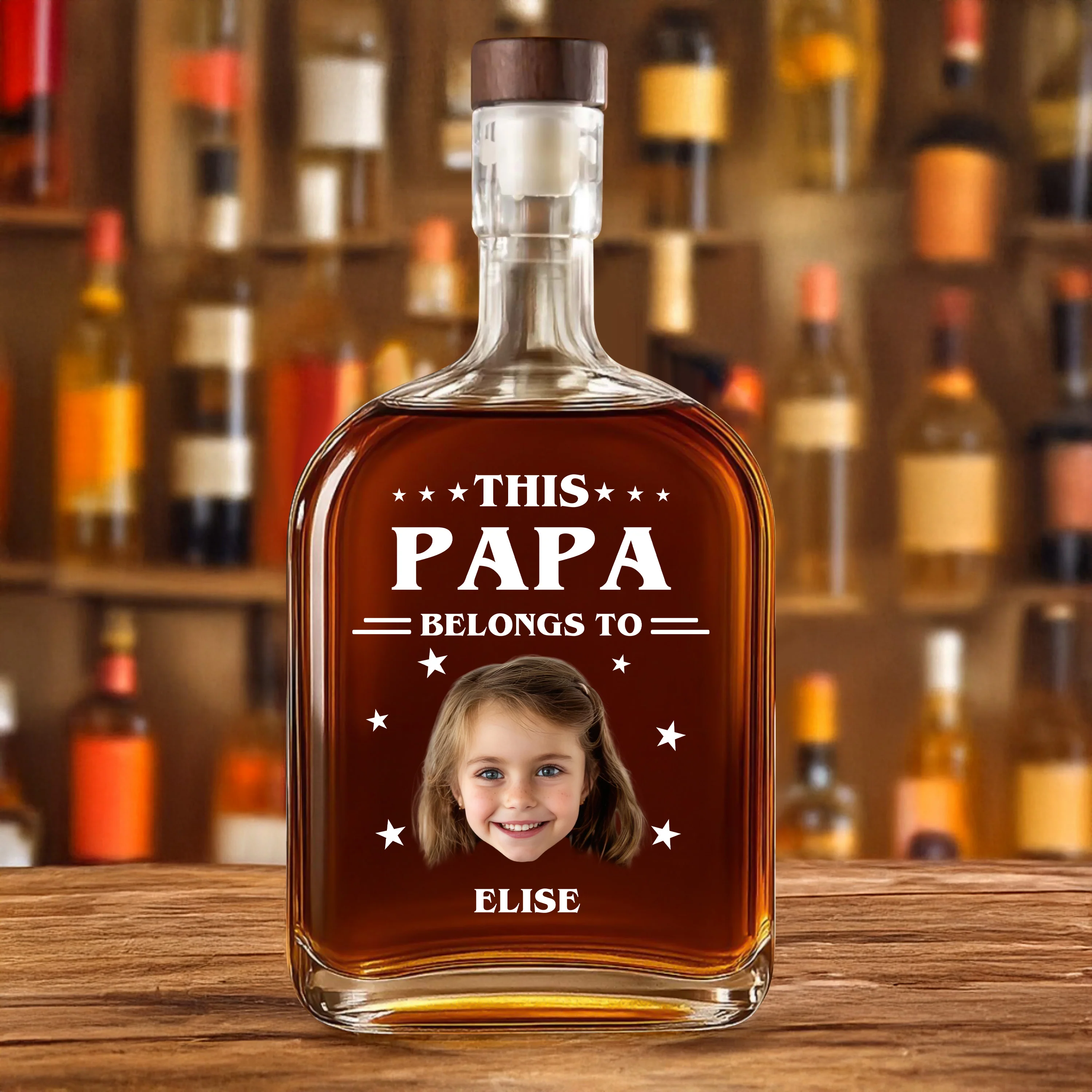 This Papa Is Powered By Love - Family Personalized Custom Whiskey Bottle - Father's Day, Gift For Dad, Grandpa HO82 894076 - Image 9
