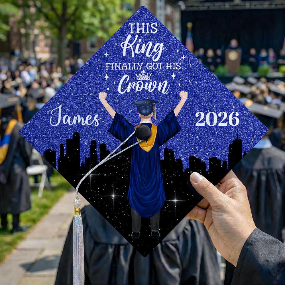 This Queen Finally Got Her Crown Personalized Graduation Cap Topper HA75 920824 - Image 2