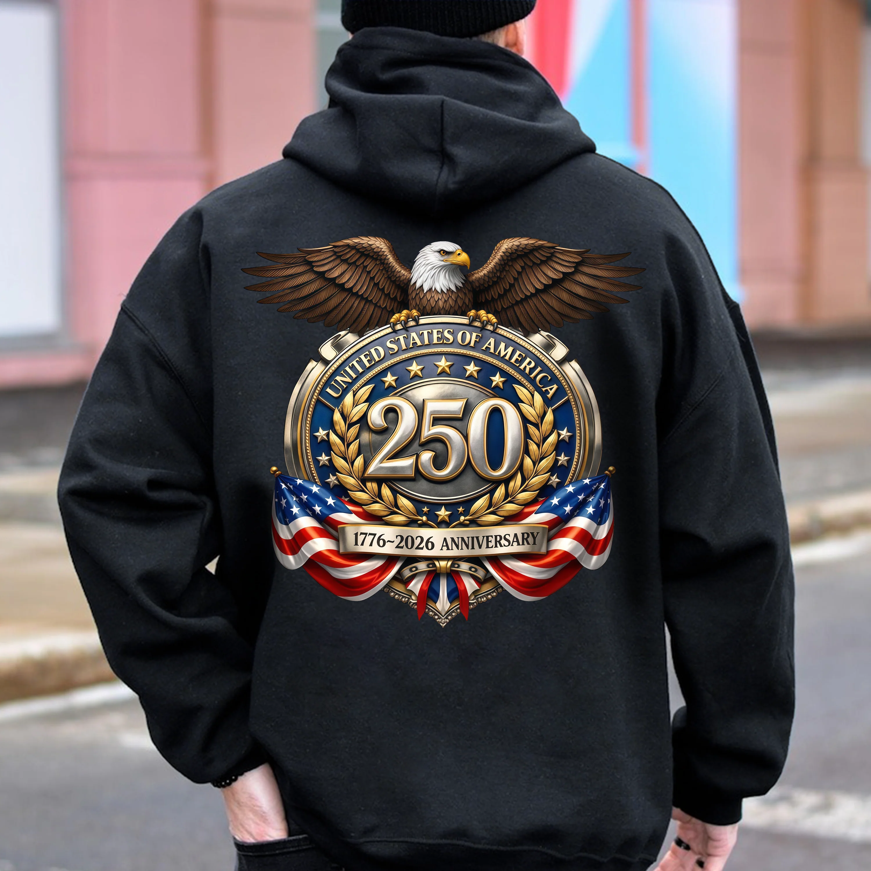 United States of America 1776–2026 Patriotic Eagle Emblem Back Shirt CH07 910554 - Image 5