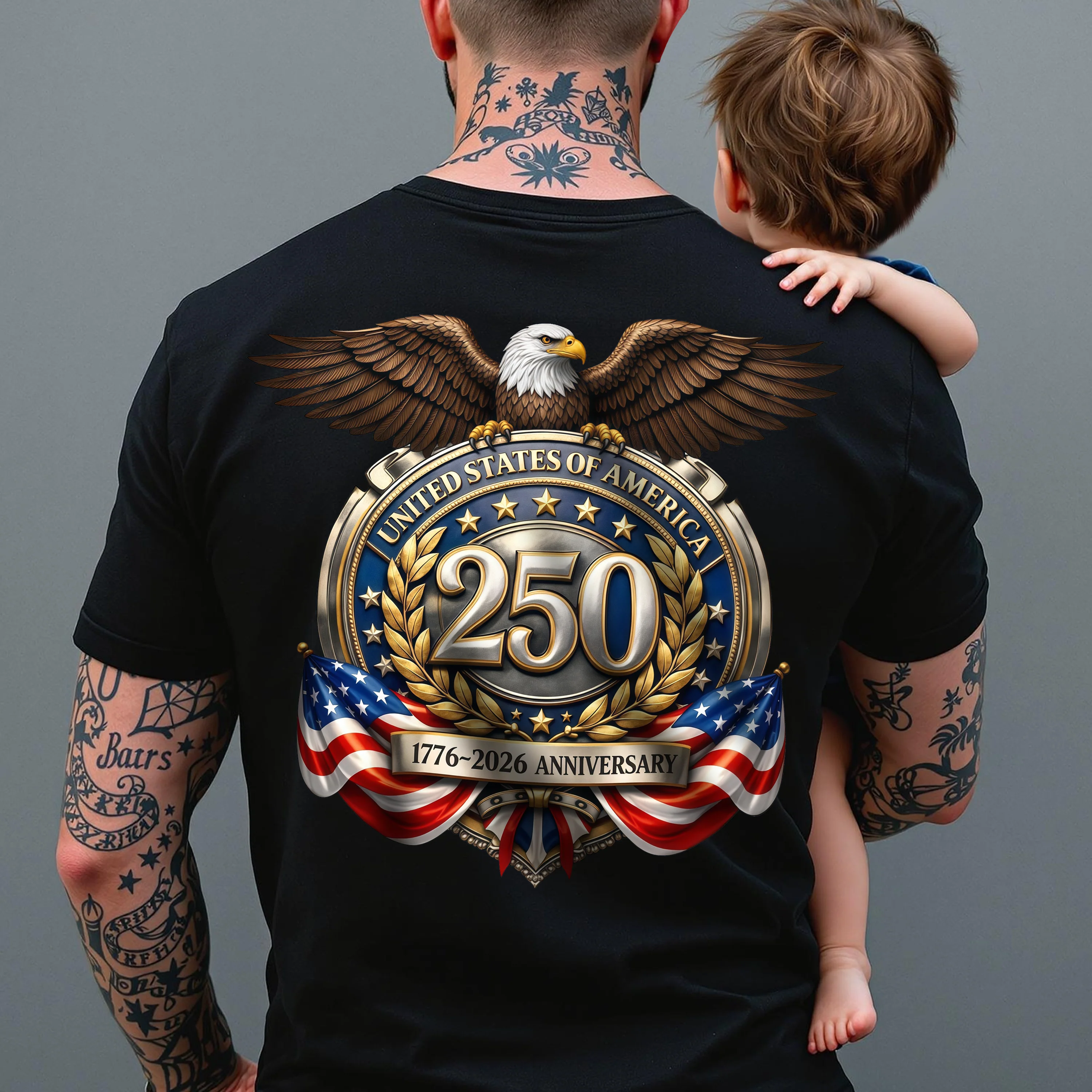 United States of America 1776–2026 Patriotic Eagle Emblem Back Shirt CH07 910554 - Image 7