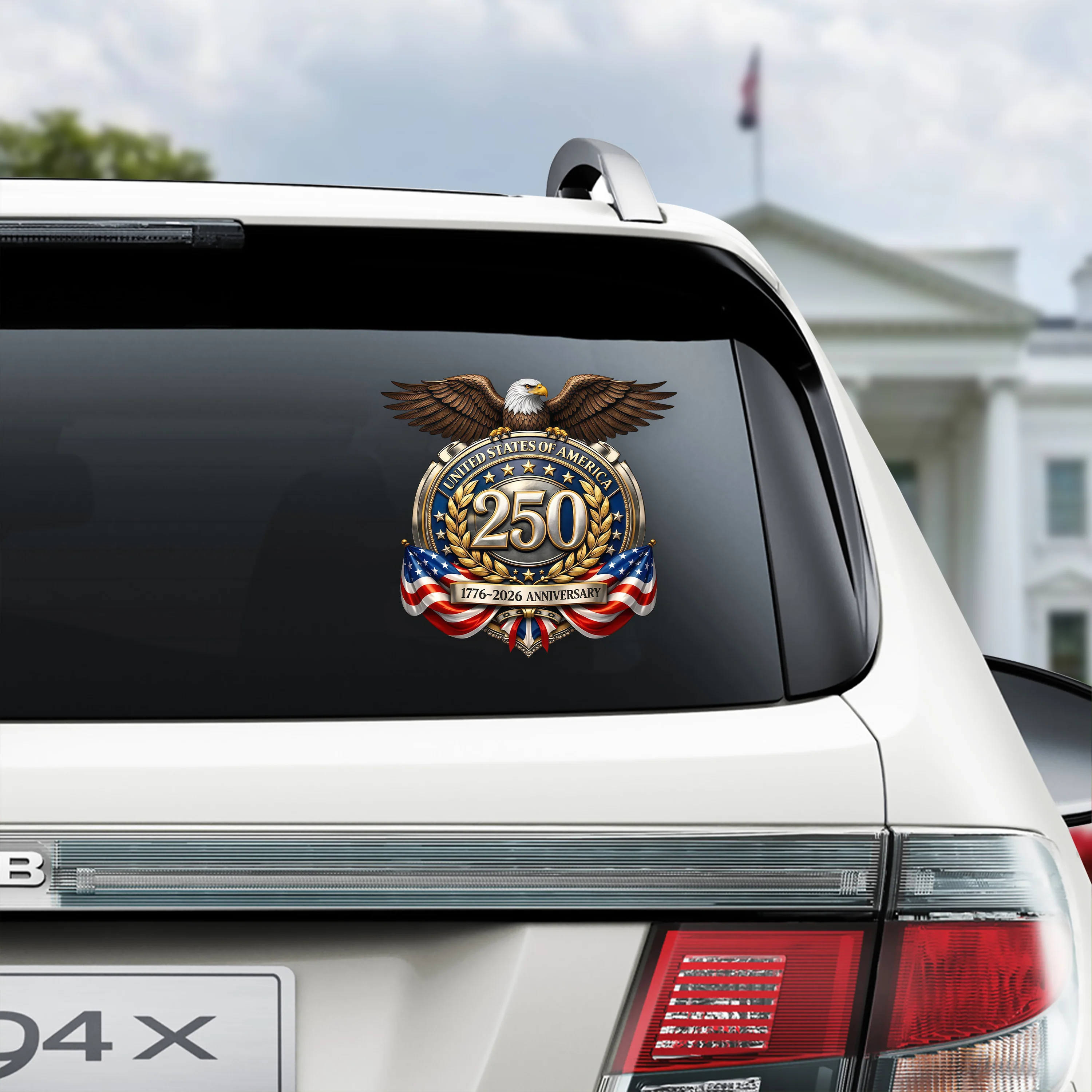 United States of America 1776–2026 Patriotic Eagle Emblem Car Window Decal Sticker CH07 910772 - Image 4