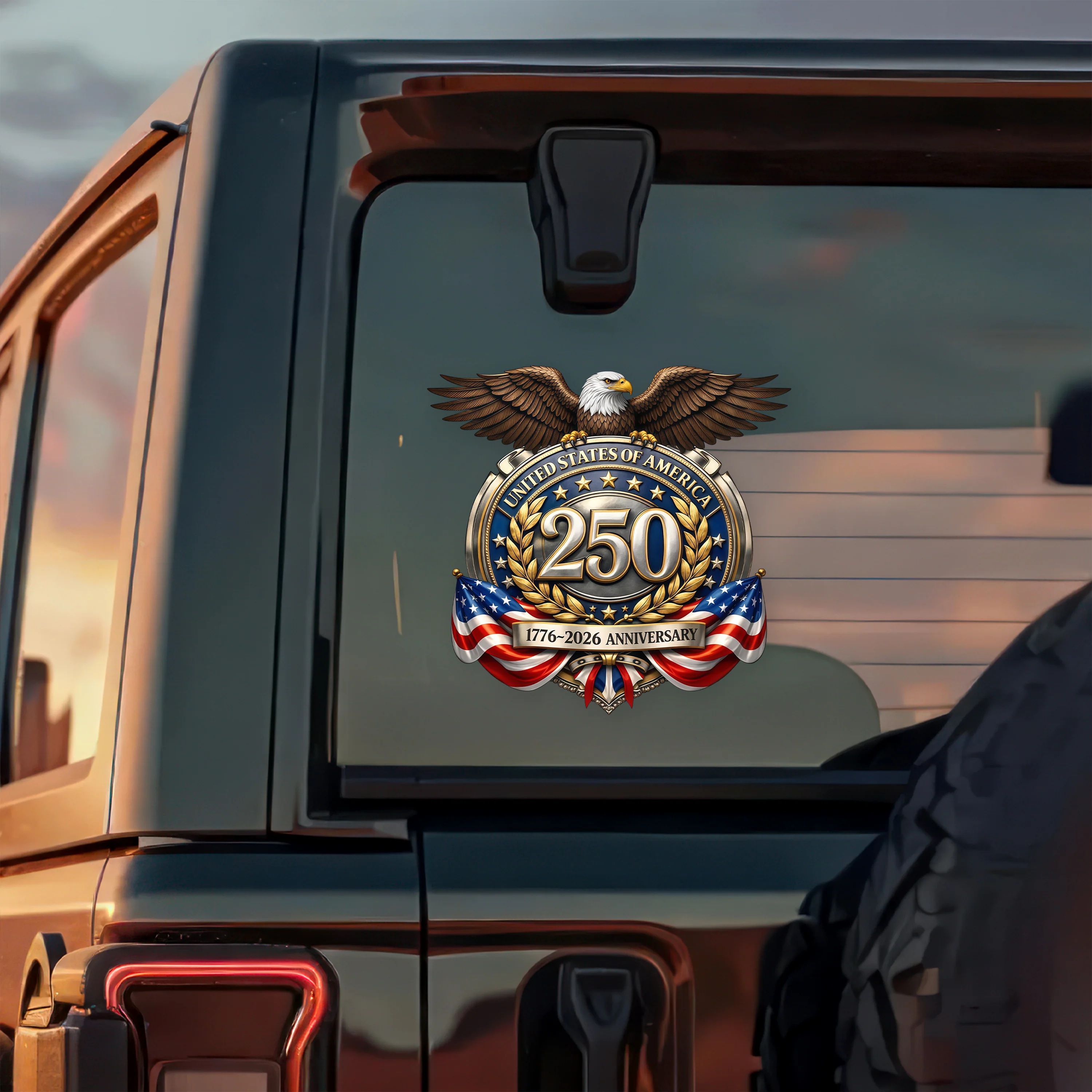United States of America 1776–2026 Patriotic Eagle Emblem Car Window Decal Sticker CH07 910772 - Image 5