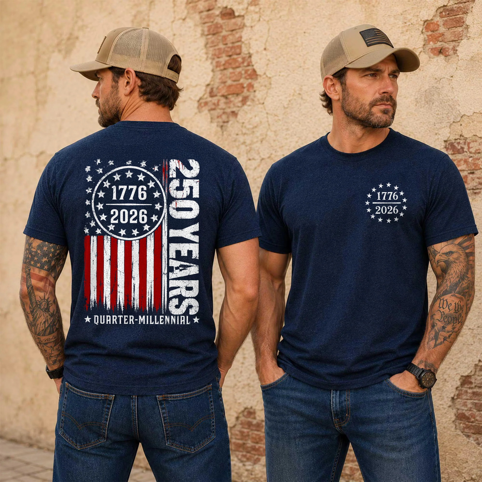 USA 250 Years Anniversary 1776-2026 Front & Back Comfort Shirt CH07 911980 - Image 3