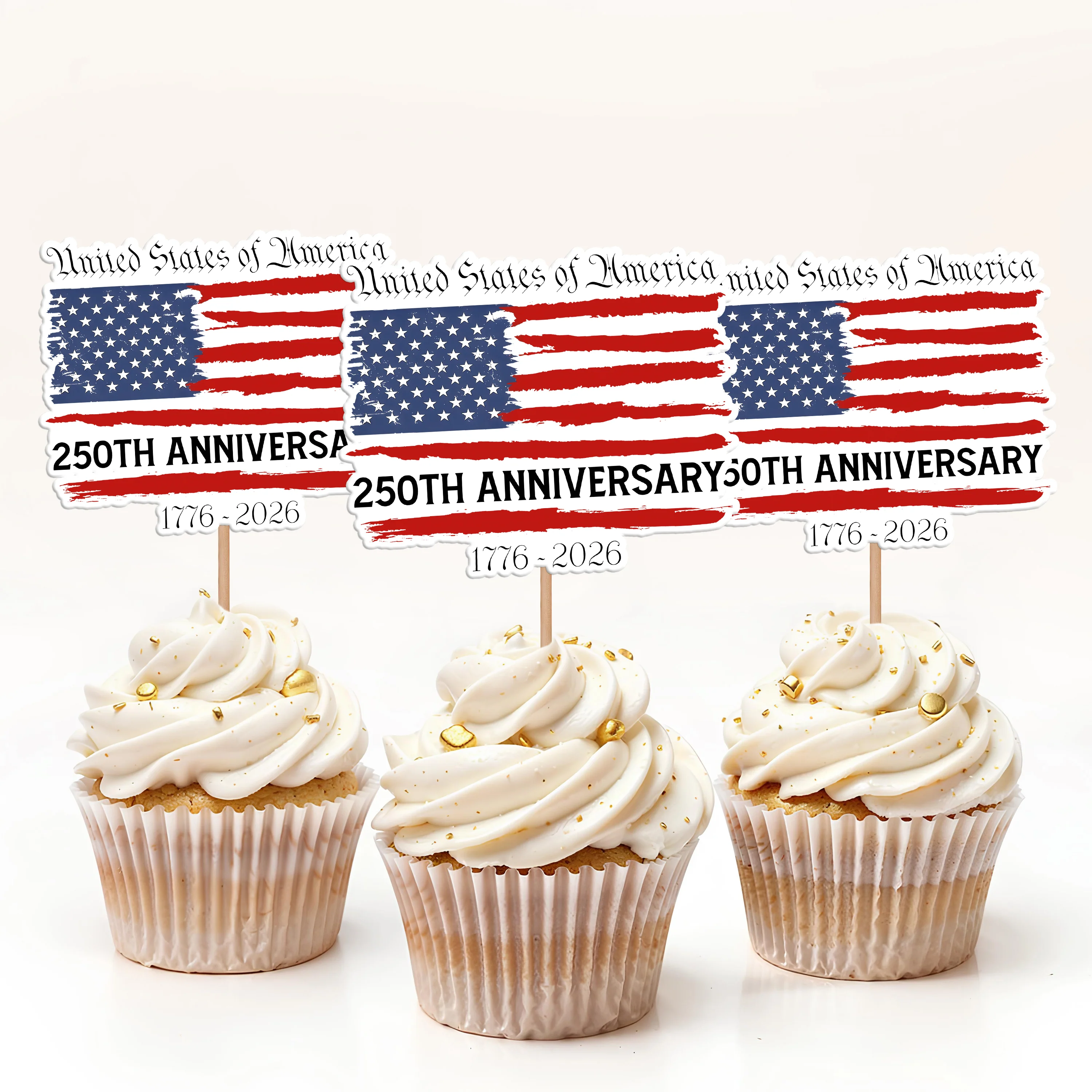 USA 250th Anniversary 1776–2026 Cupcake Topper HA75 898838 - Image 3
