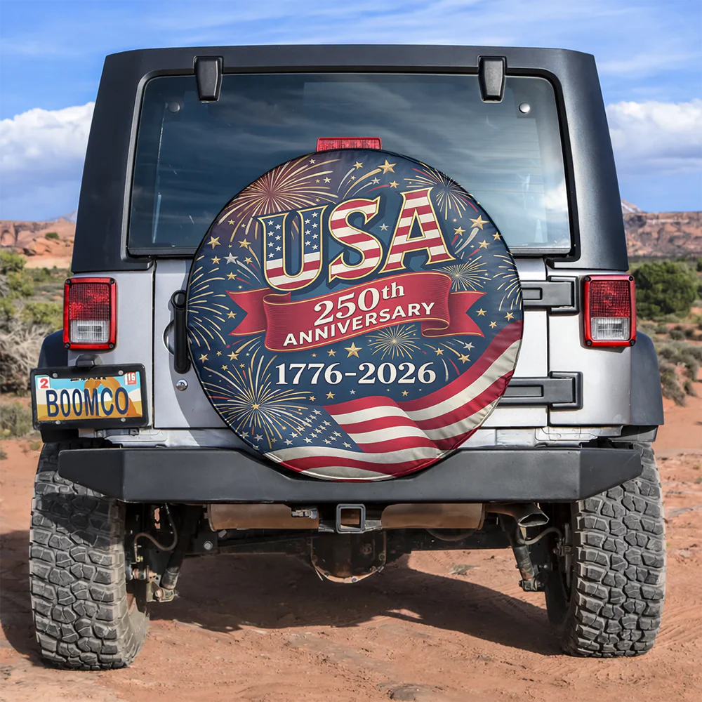 USA 250th Anniversary 1776-2026 Patriotic Tire Cover HA75 921148 - Image 6