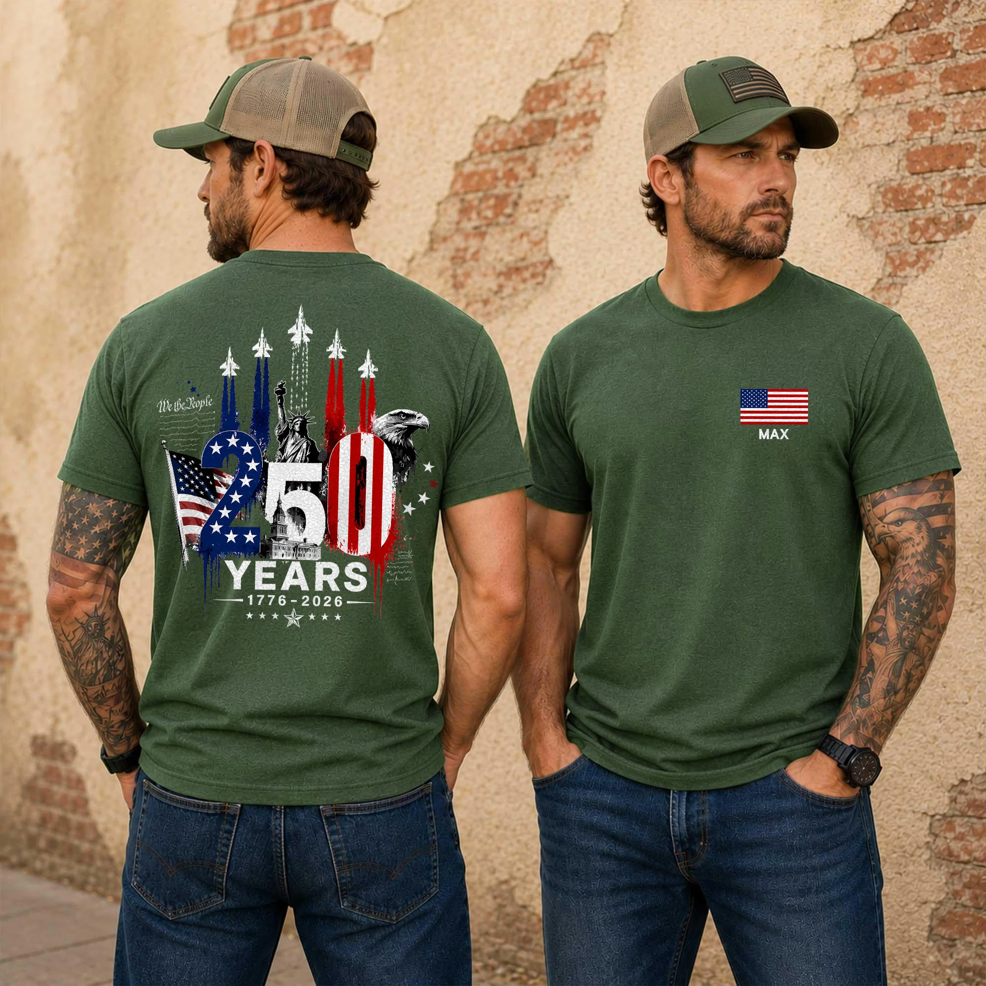 USA 250th Anniversary Comfort Shirt, Personalized American Flag Tee, 1776 2026 Patriotic Shirt, Independence Day Gift CH07 911978 - Image 5