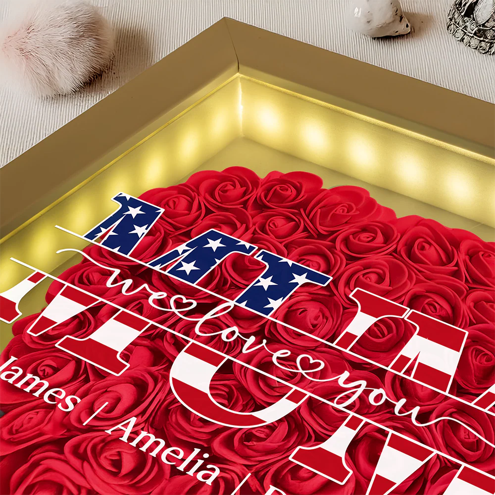 We Love You Mom Personalized Flower Shadow Box HA75 920394 - Image 6
