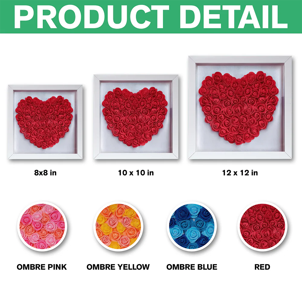 We Love You Mom Personalized Flower Shadow Box HA75 920394 - Image 8