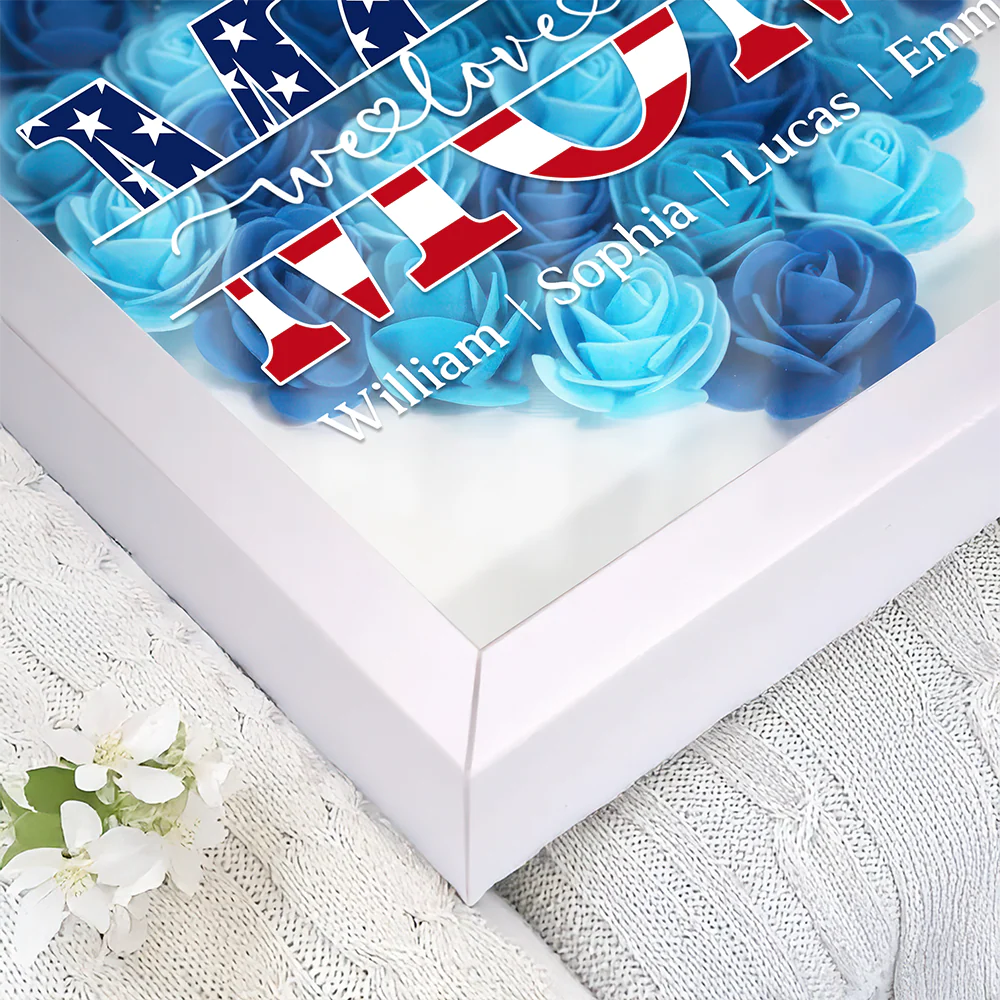 We Love You Mom Personalized Flower Shadow Box HA75 920394 - Image 9