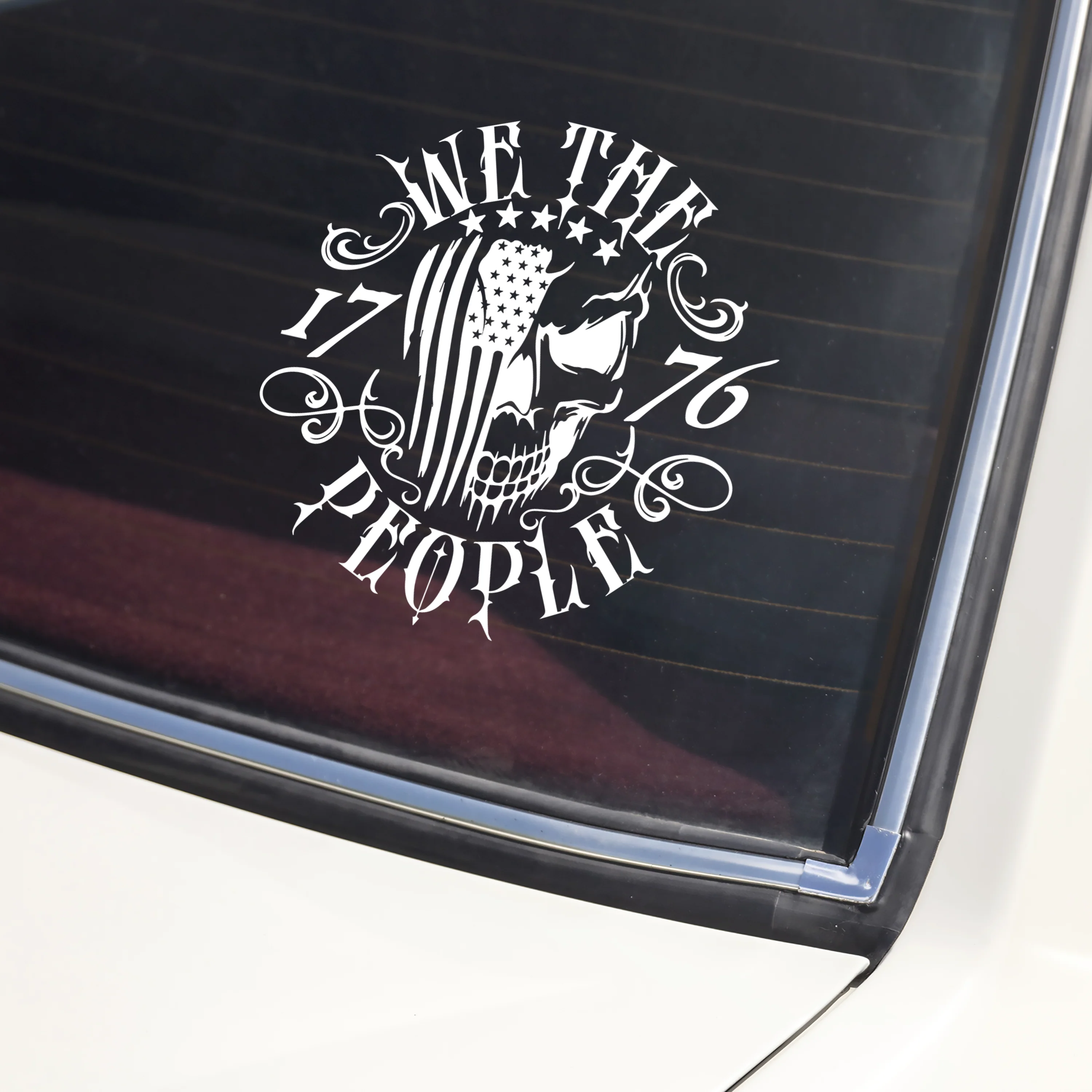 We the People 1776 Skull American Flag Car Window Decal Sticker HA75 898970 - Image 3