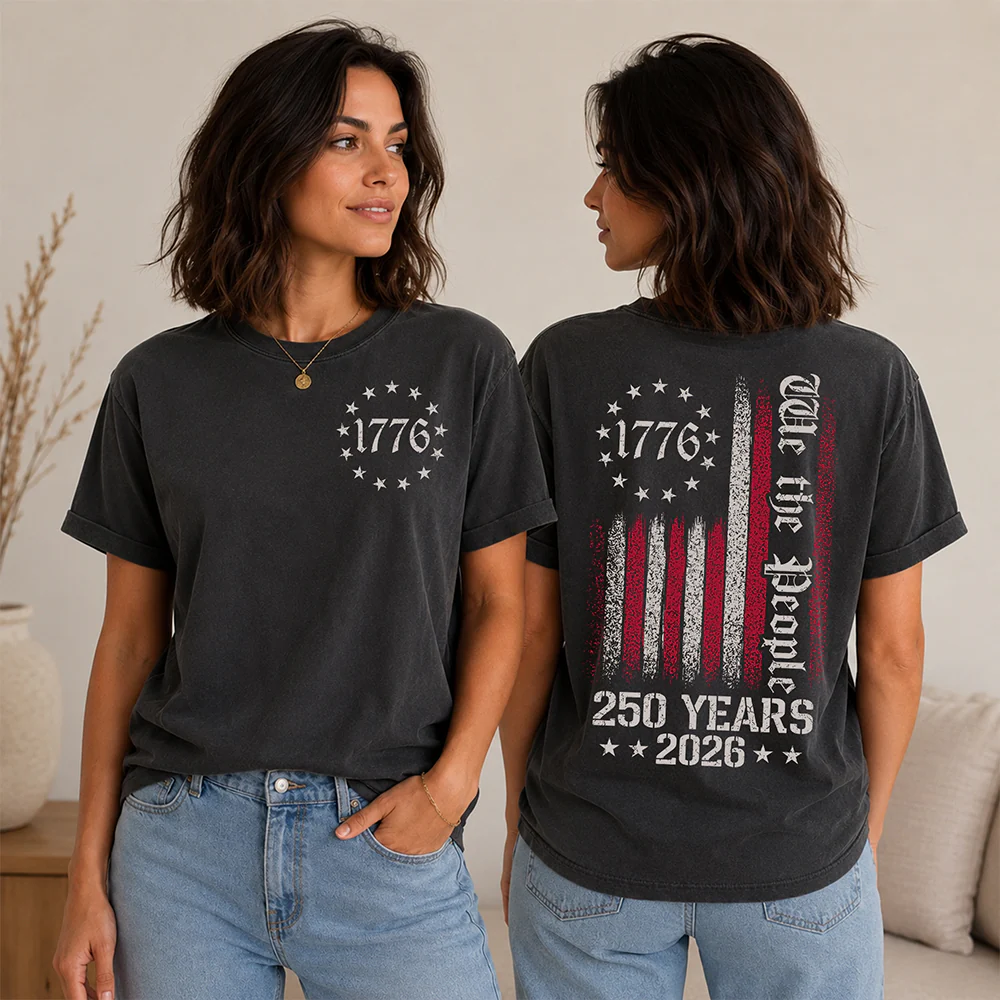We The People 250 Years 250th Anniversary USA Front & Back Shirt HA75 921634 - Image 3