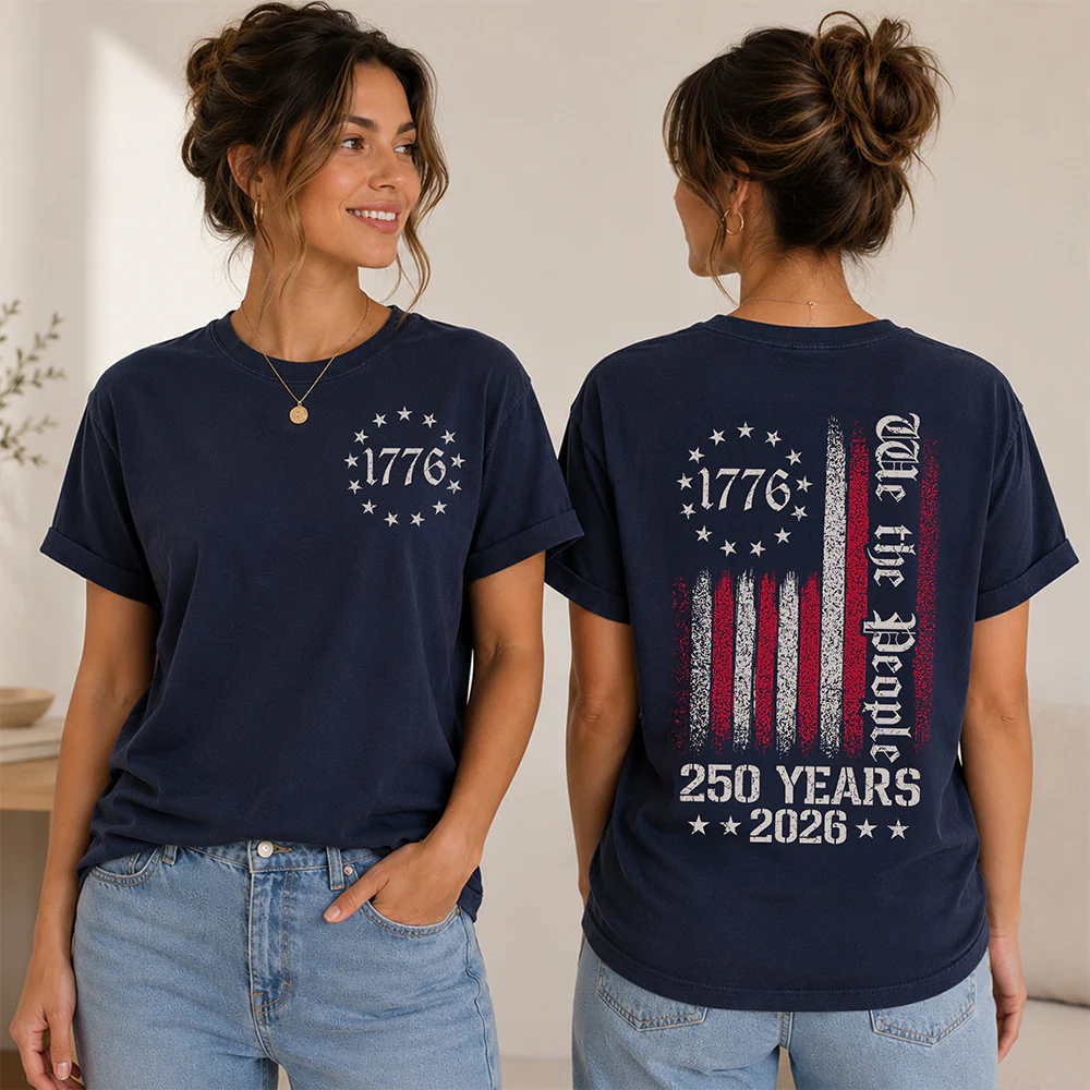We The People 250 Years 250th Anniversary USA Front & Back Shirt HA75 921634 - Image 4