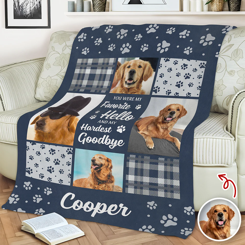 You Were My Favorite Hello And My Hardest Goodbye Custom Dog Memorial Photo Blanket CH07 896460 - Image 3