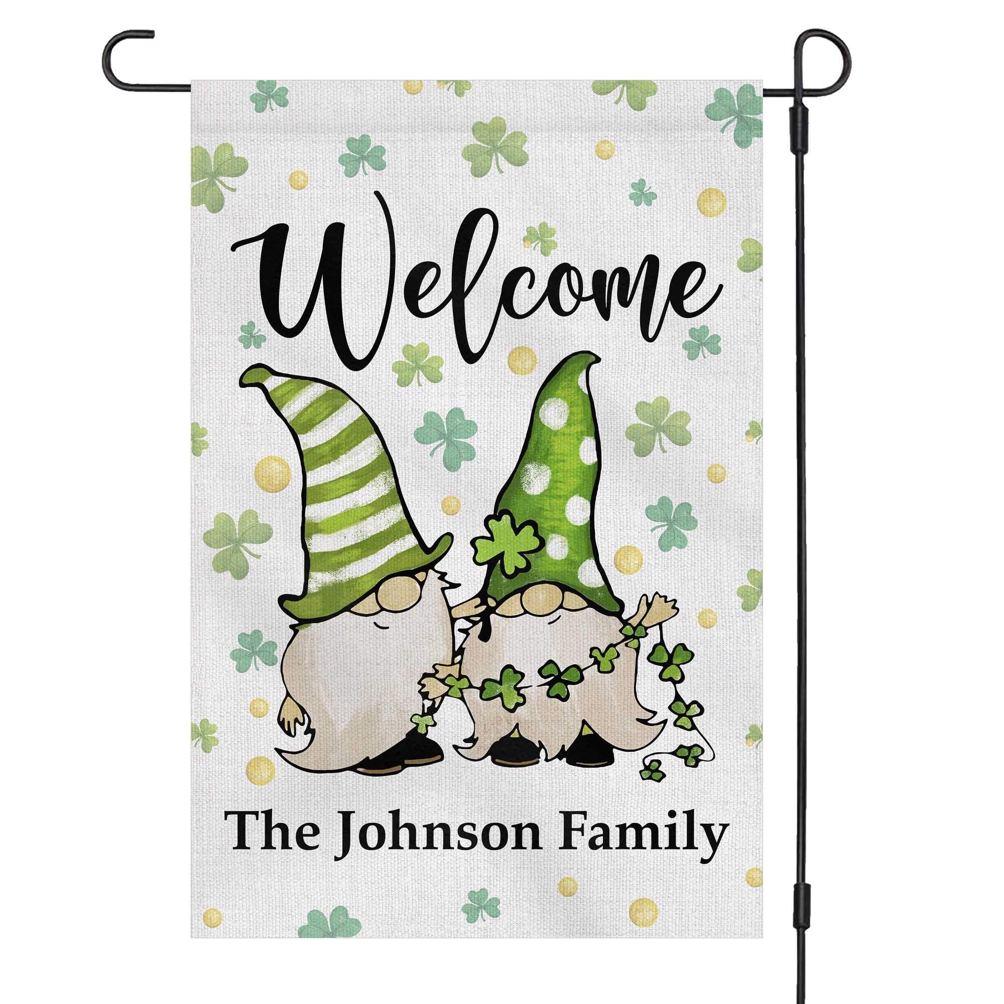 Welcome St Patricks Day Custom Garden Flag H100