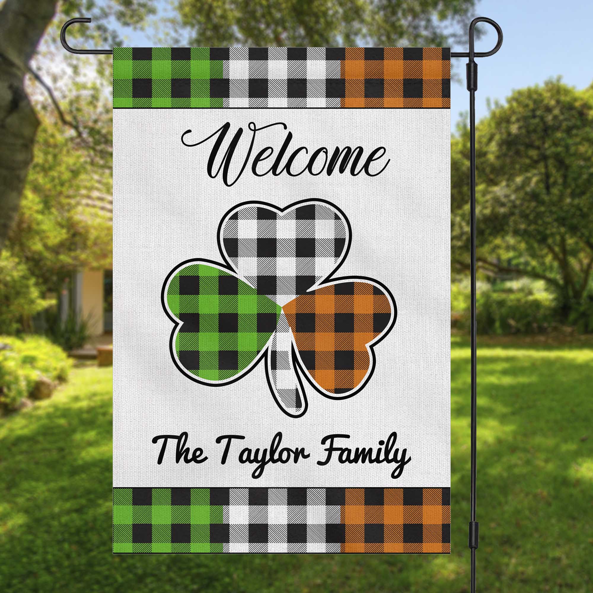 Welcome St. Patricks Day Custom Garden Flag H172 - Image 2