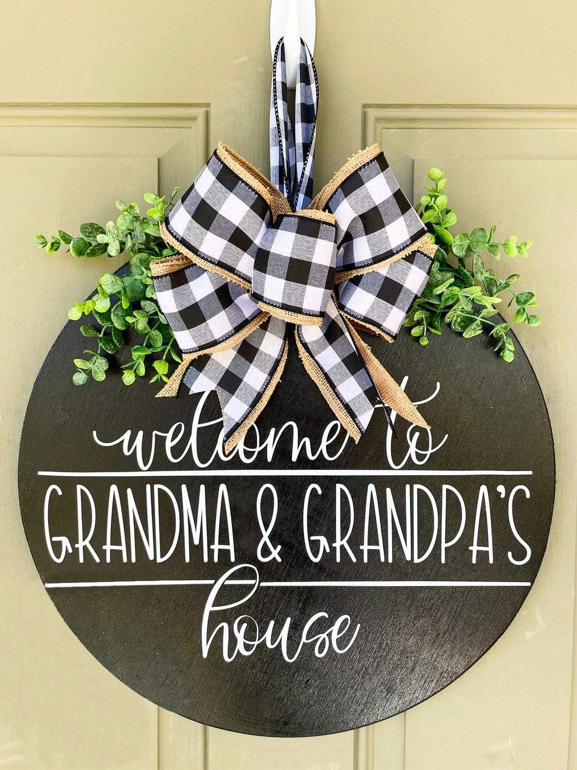 Welcome to Grandpa & Grandma's House Door Hanger, Door Sign Gift For Family, HN590 - Image 2