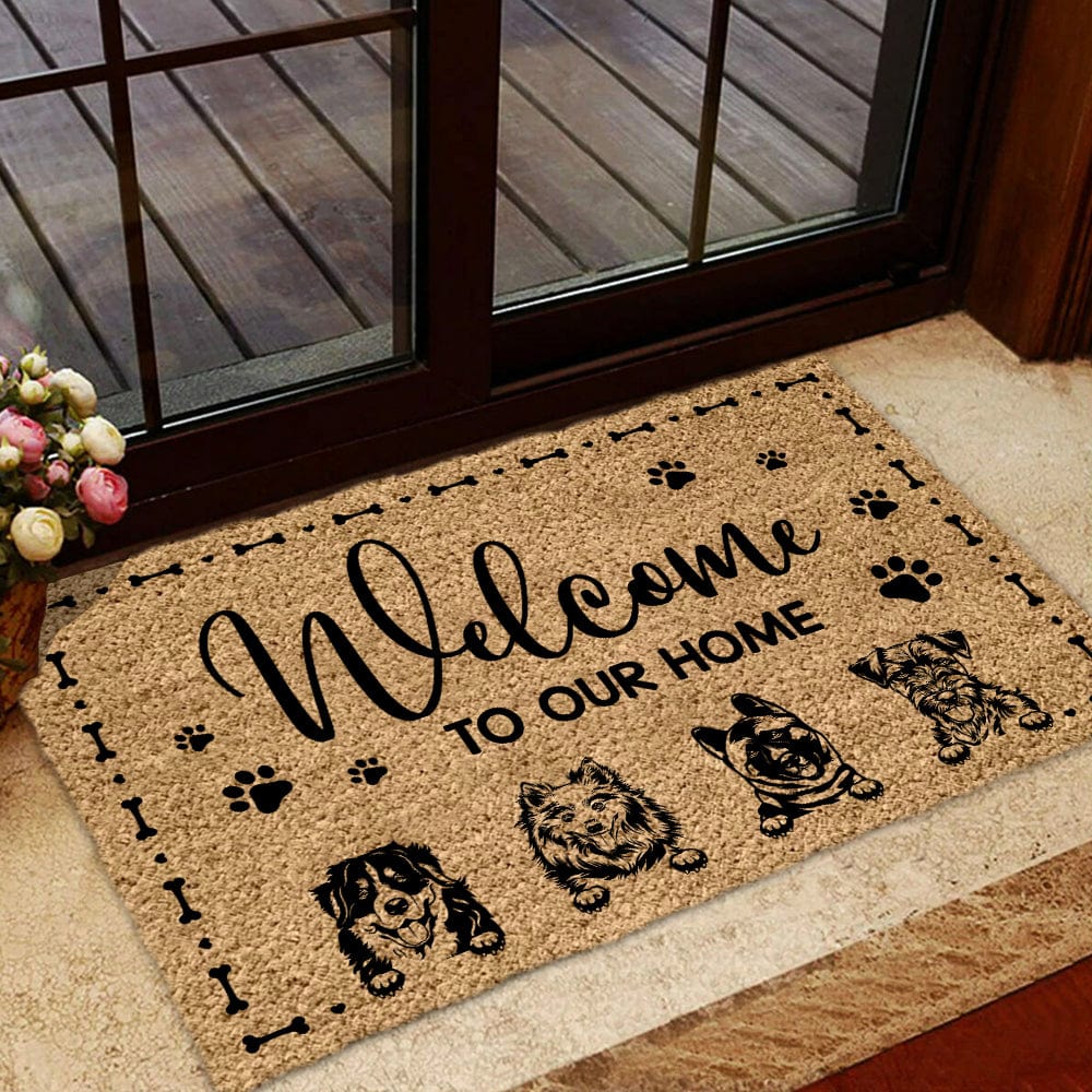 Welcome To Our Home Dog Coir Doormat Personalized Gift TA29 889977 - Image 2