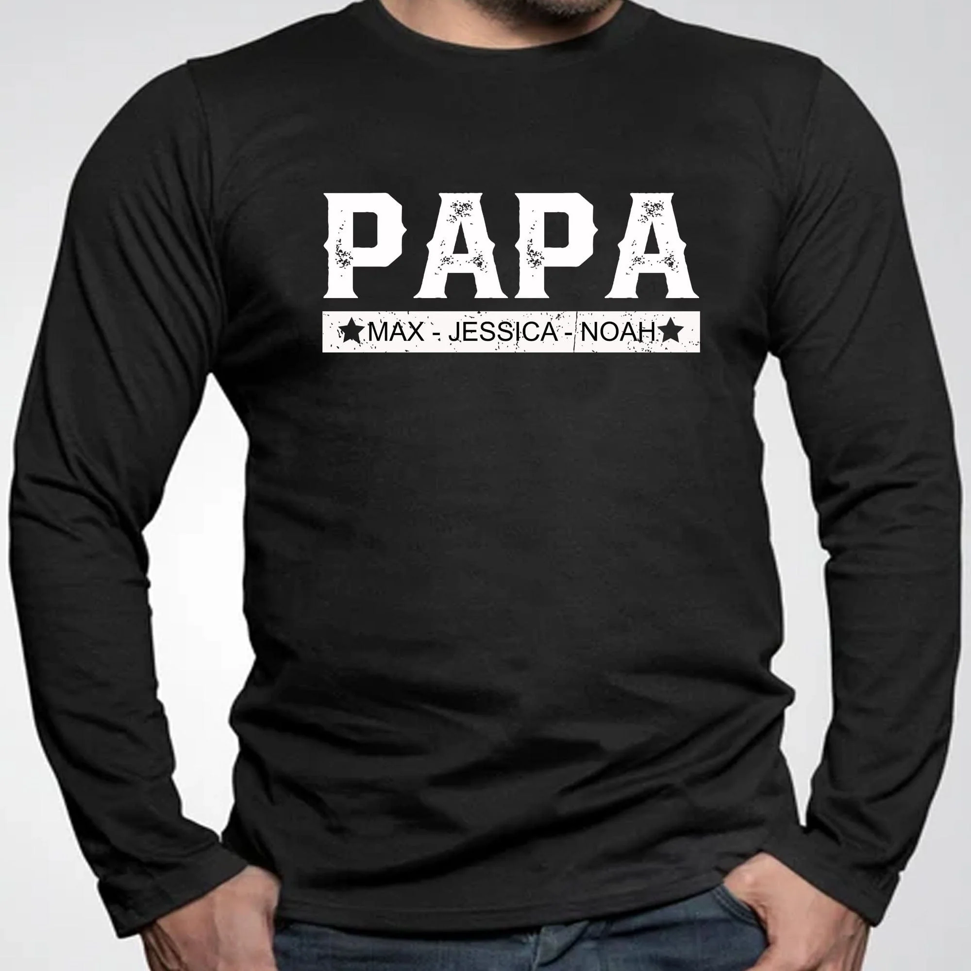 With Kids Names Custom Papa Personalized Custom Father's Day Shirt 890727 - Image 4