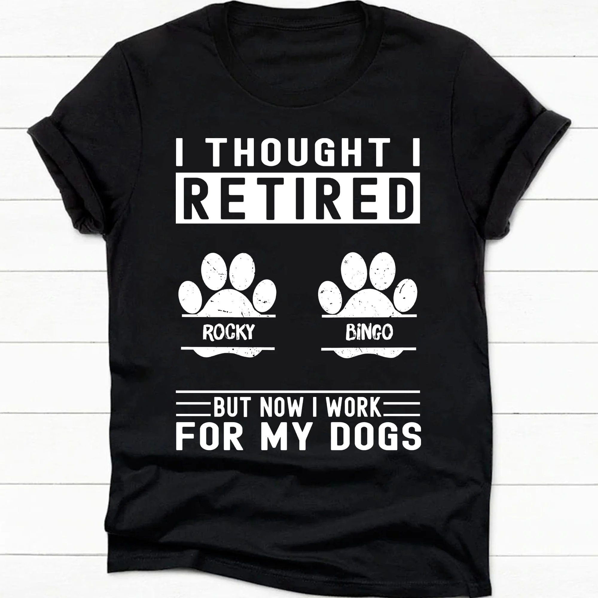 Work For My Dog Personalized Custom Dog Paw Shirt C276 - Image 5