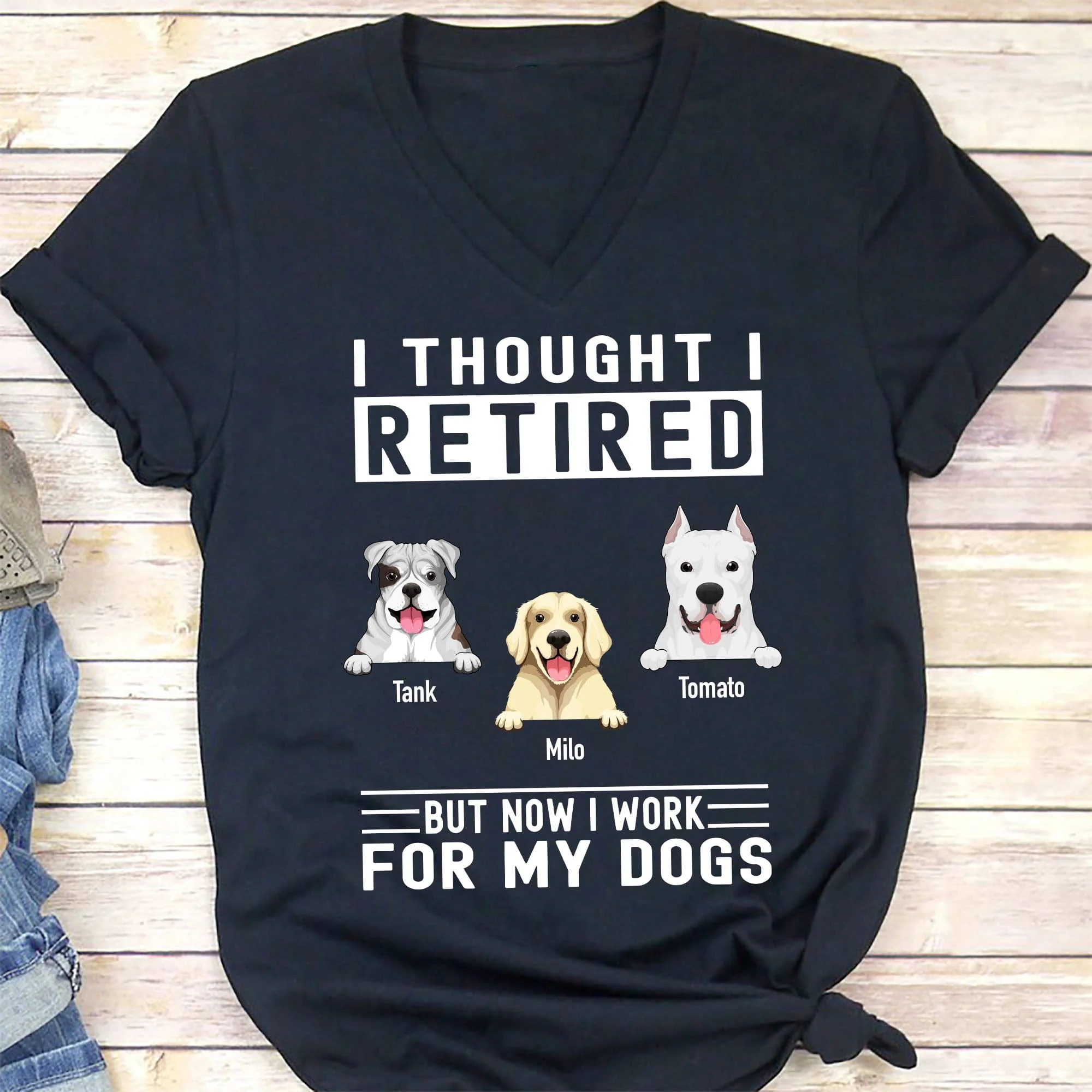 Work For My Dog Personalized Custom Dog Shirt C276 - Image 4