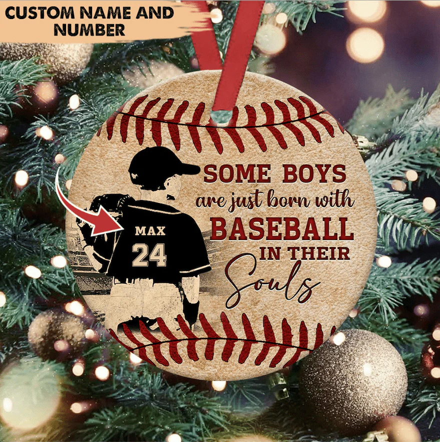 Some Boys Are Just Born With Baseball/Basketball Ornament, In Their Soul DA199