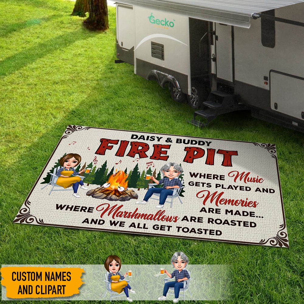 Fire Pit Camping Patio Rug, Patio Mat K228 HN590 895118 - Image 2