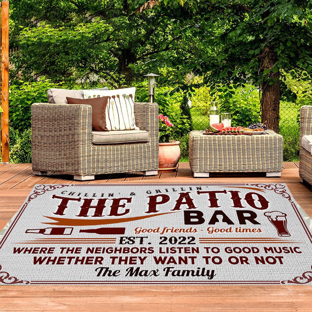 Good Friends - Good Times Camping Patio Rug, Patio Mat K228 HN590 895134