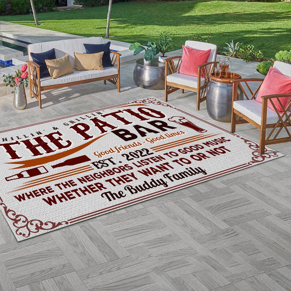 Good Friends - Good Times Camping Patio Rug, Patio Mat K228 HN590 895134 - Image 3