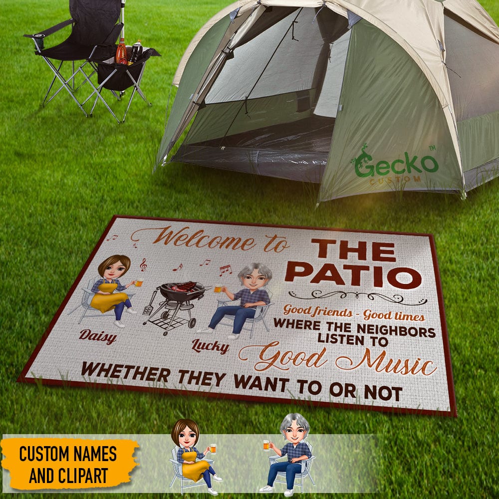 Welcome To The Patio Camping Patio Rug, Patio Mat K228 HN590 895130