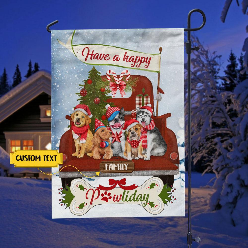 Have A Happy Pawliday Dog Garden Flag, HN590