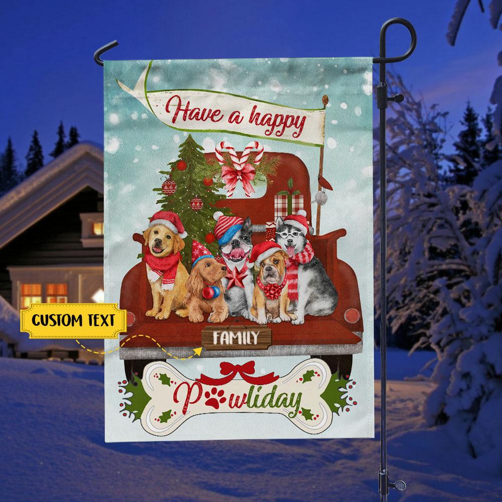 Have A Happy Pawliday Dog Garden Flag, HN590 - Image 2