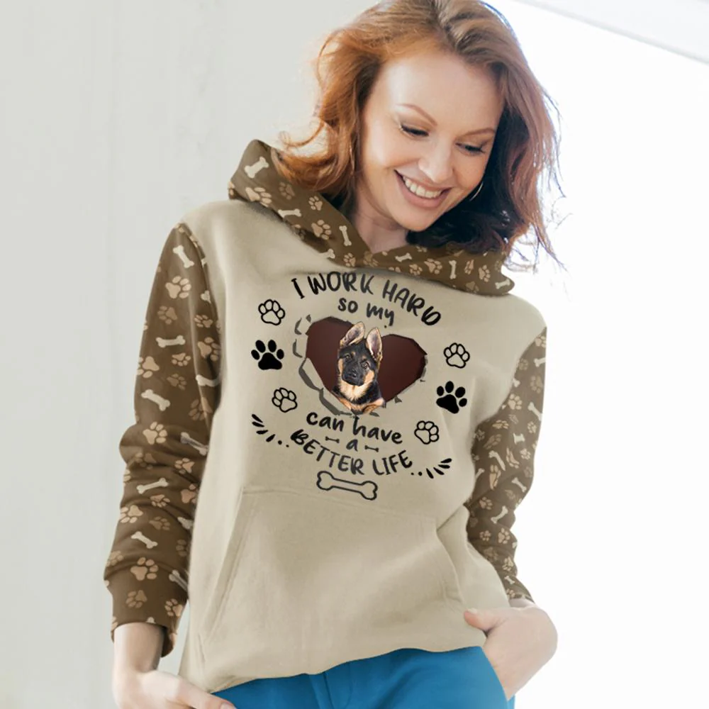 I Work Hard Dog Hoodie, So My Dog Can Have A Better Life Raglan Hoodie, AOP Hoodie HN590 - Image 3