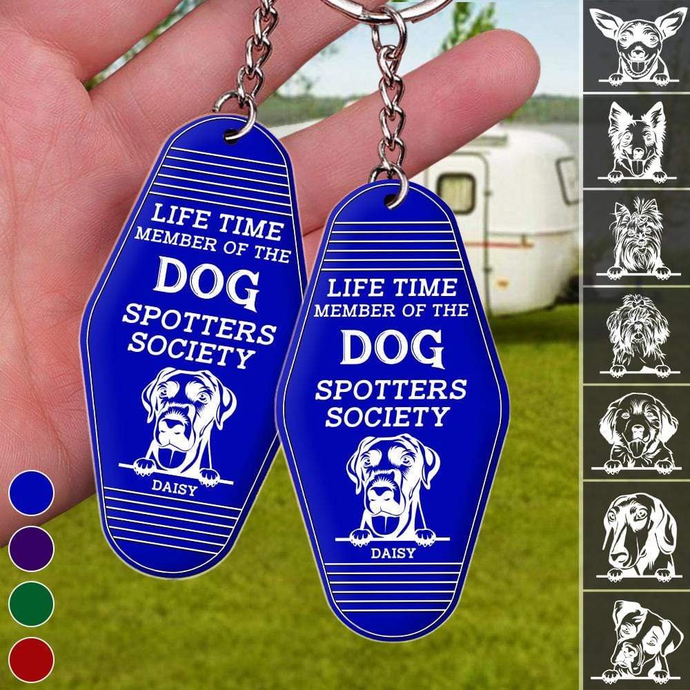Life Time Member Dog Keychain, The Dog Spotters Society Hexagon Keychain HN590 - Image 3