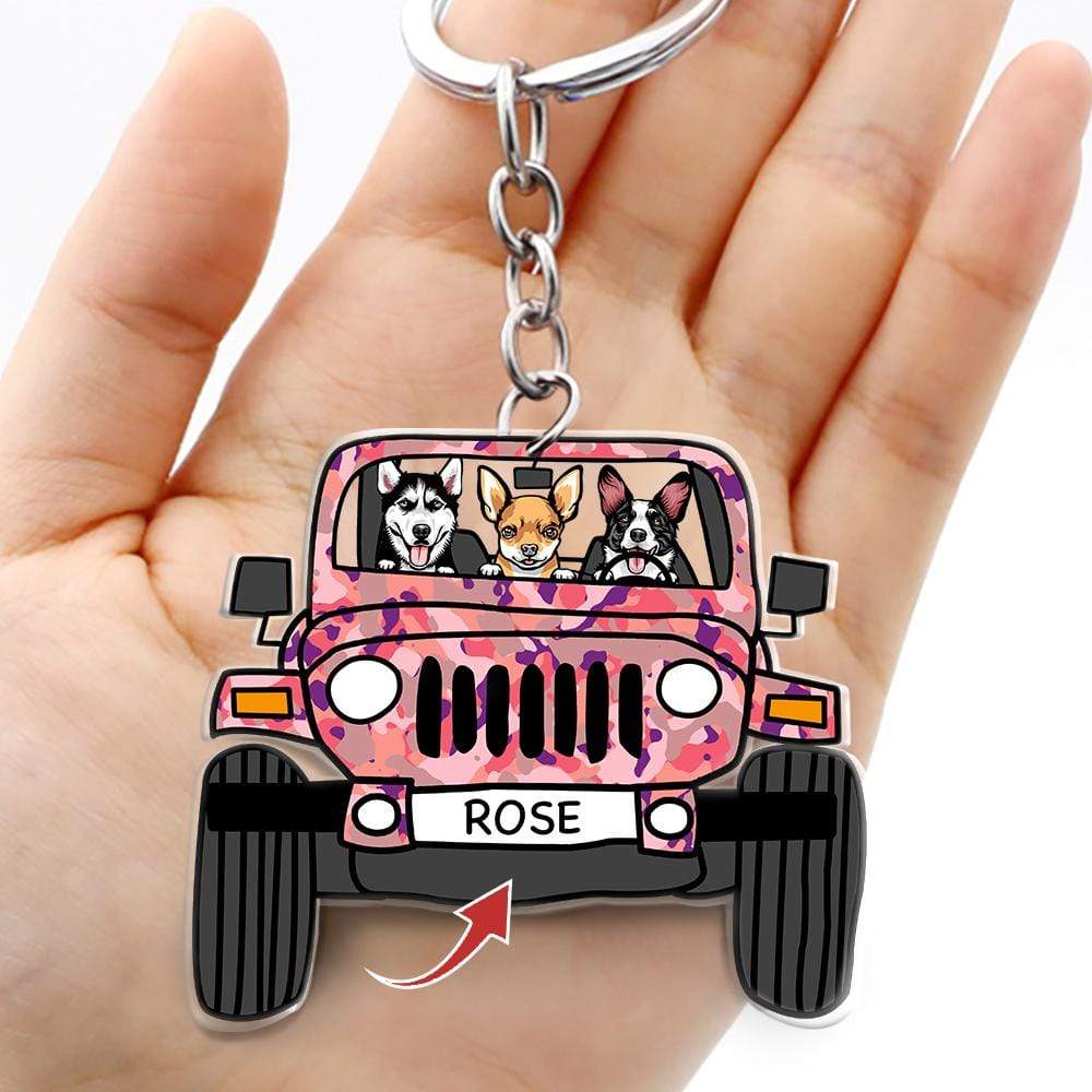 Veteran Off Road Dog Keychain, Acrylic Keychain Car For Dog Lovers HN590 - Image 2