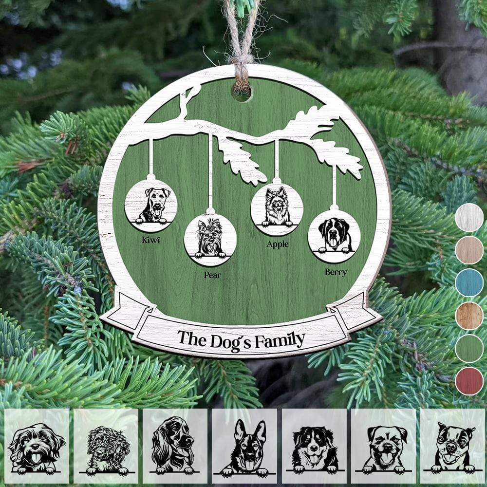 Custom The Dog Family Dog Ornament, HN590 - Image 3