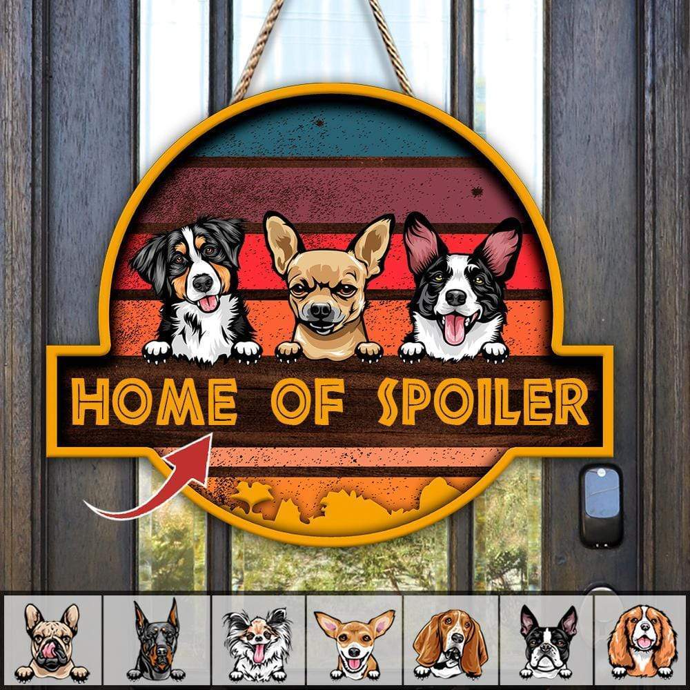 Welcome Sunset Dog Wooden Door Sign, HN590