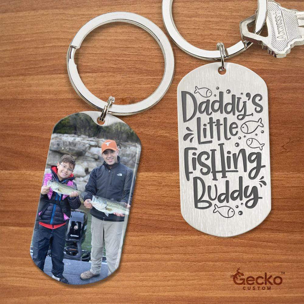 Daddy's Little Fishing Buddy Fishing Outdoor Metal Keychain HN590 - Image 2