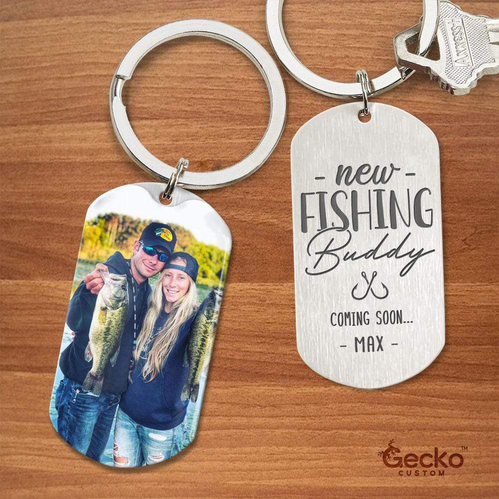 New Fishing Buddy Coming Soon Fishing Outdoor Metal Keychain HN590 - Image 2