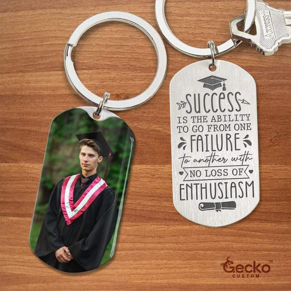 Success If The Ability Graduation Metal Keychain HN590 - Image 2