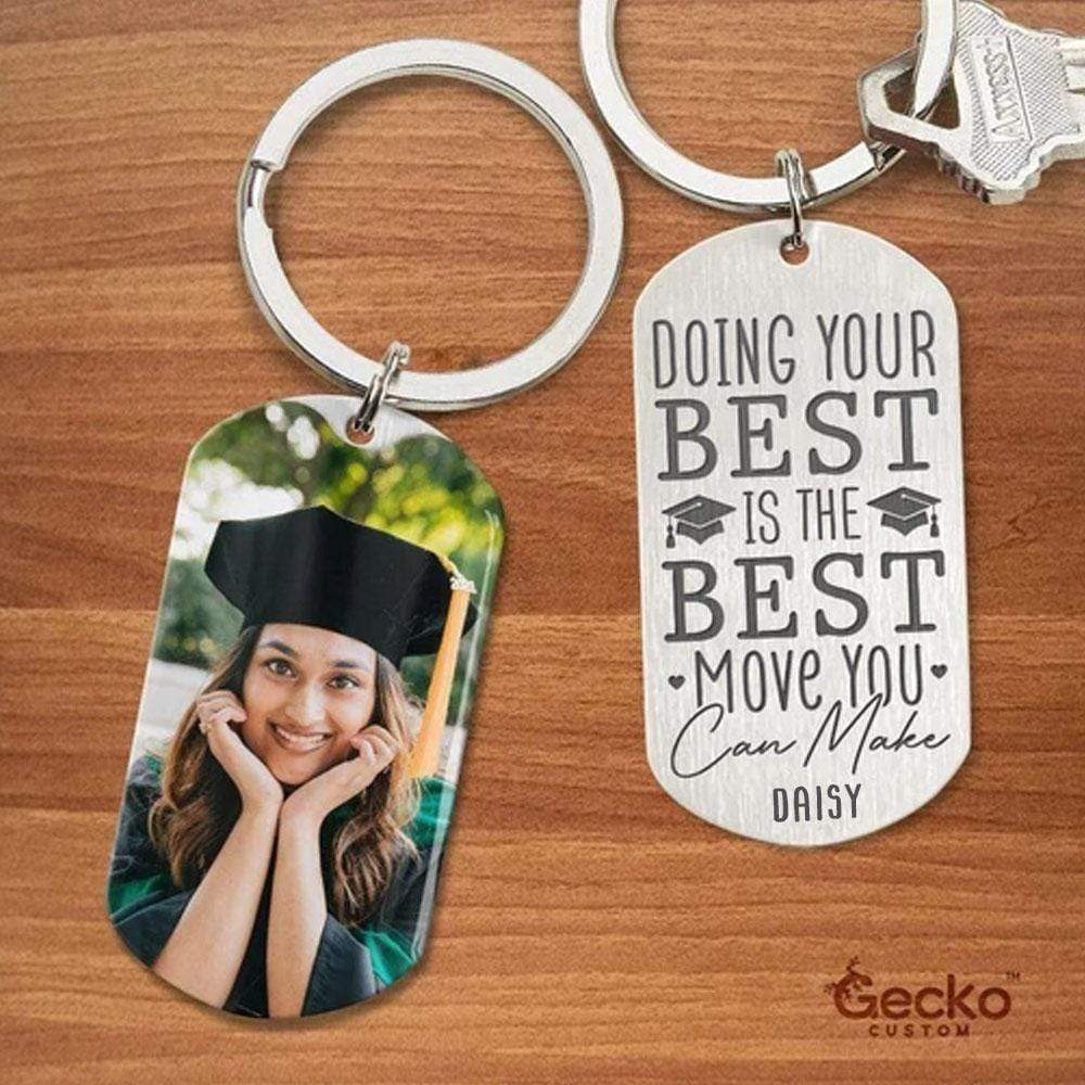 The Best Move You Can Make Graduation Metal Keychain HN590 - Image 2