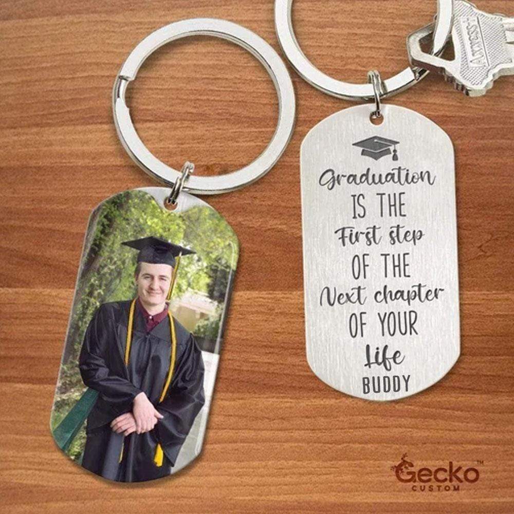 The First Step Of The Next Chapter Of Your Life Graduation Metal Keychain HN590 - Image 2