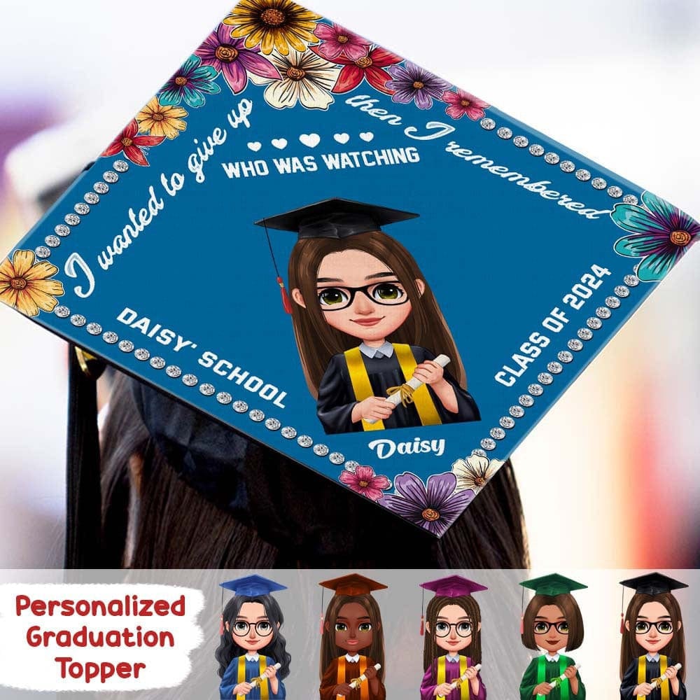 Personalized Chibi Girl Graduation Topper Graduation Gift 890347