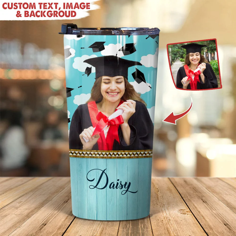 Personalized Custom Photo Graduation Tumbler HN590